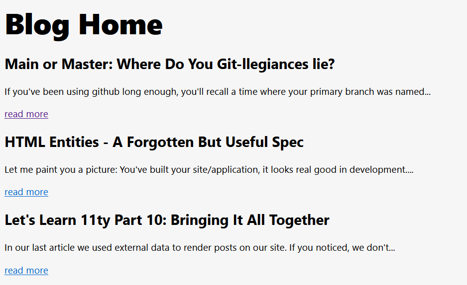 article list
