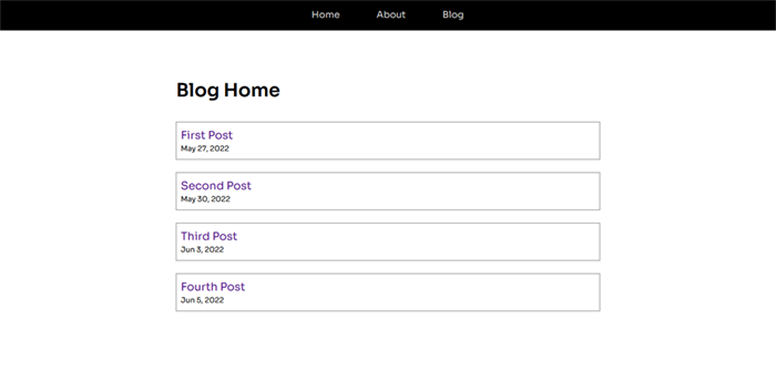 Blog home