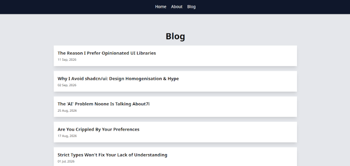 blog home