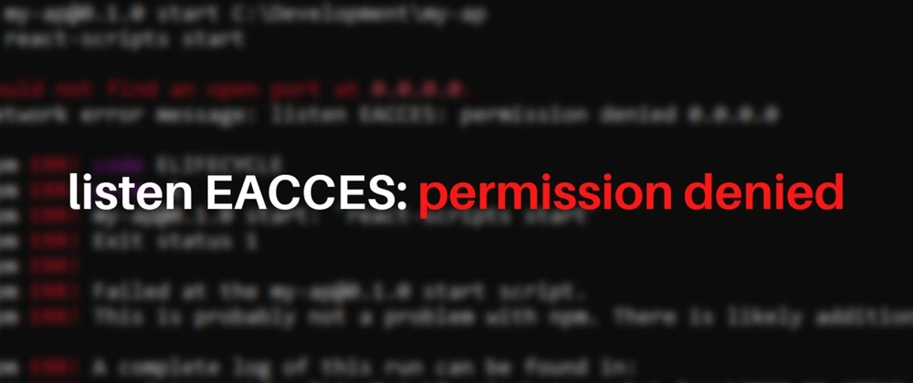 How To Handle `Error: EACCES: permission denied`